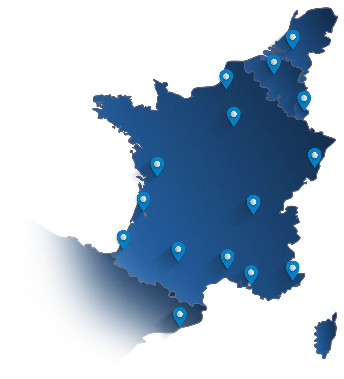 Carte du réseau de franchises BR-Performance en Europe